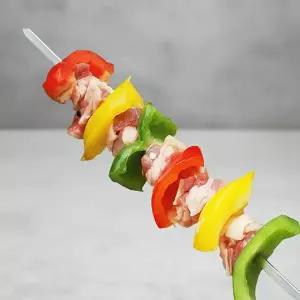 스테인리스 바베큐 꼬챙이 10p 40cm 캠핑용 구이 꼬치 세트 일자형