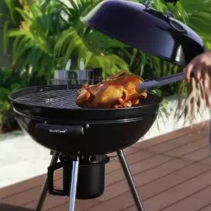 대형 훈연 바비큐 그릴 65x100cm 캠핑용 숯불 구이 조리기구