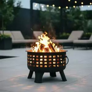 캠핑 불멍 화로대 불꽃 가림막 바비큐 그릴망