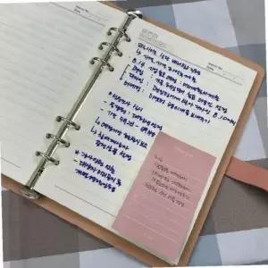 만년 A5 다이어리 6공 핑크 일상 노트 정리 노트북