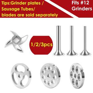 1/2/3개 소시지 스터퍼 튜브 12 고기 분쇄기 칼날 및 플레이트 디스크 그라인더