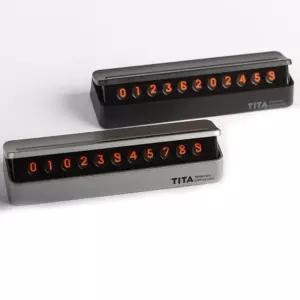 TITA 프리미엄 메탈 주차번호판 시크릿 논슬립 듀얼 차량연락처 자동차 새차 선물 용 핸드폰번호