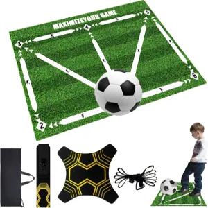 풋볼 풋스텝 트레이닝 매트 35 24 디블업 축구 보관 가방 및 리턴 트레이너 네트 기술 장비 스피드 근력