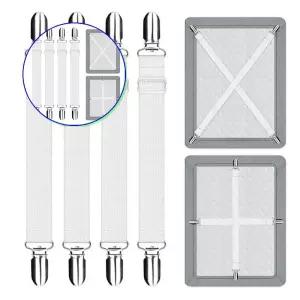 쌍문상회 고정집게 침대시트 커버 4P세트 소파패드