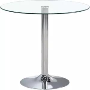 하이타이블 23.4 원형 유리 식탁 모던한 튼튼한 베이스 2-4인승에 완벽한 비스트로 스타일의 식당 거실