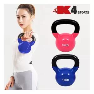 K4스포츠 K4-81 컬러 케틀벨 10kg고무 크로스핏 덤벨 269492
