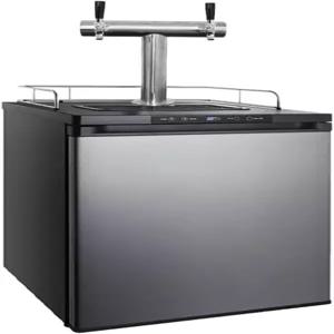 12TWEITTAP- 4Keg 용량의 맥주 디스펜서-이중 탭 스테인리스 스틸 케게레이터-홈 브루어를 위해 설계됨