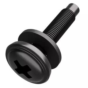 XOOL 50팩 10-32 랙 나사 워셔 포함 - 서버 및 오디오 장비 마운트에 내구성이 뛰어나고 녹슬지 않습니다