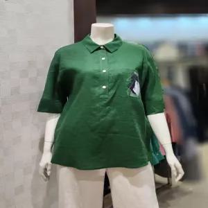 [벨라디터치] V1F2BL35 반오픈 린넨 셔츠