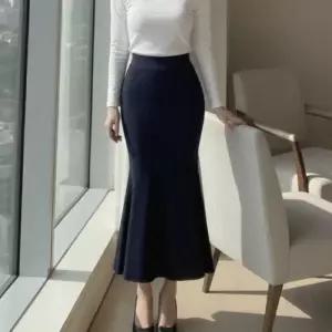 [옷자락]여성용 따뜻한 기모 롱머메이드 스커트 가을겨울용