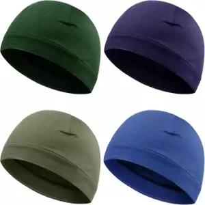 남성용 Syhood 4pcs 코튼 해골 모자 통기성 비니 얇은 수면 밤 러닝 캡 사이클링 헬스장용 헬멧 라이너