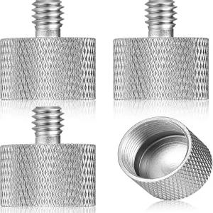 카메라 마운트용 프렌즈 마이크 스탠드 어댑터 5/8 암수에서 1/4 삼각대 나사 변환 커넥터 실버