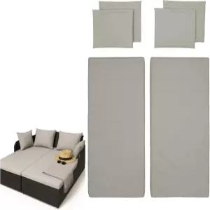 교체용 야외 데이베드 쿠션 커버 59인치 x 23.5인치 방수 및 내구성이 뛰어난 패브릭 파티오 야드 풀사이드