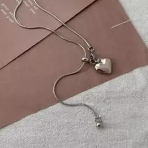 [옷자락]여성용 하트 실루엣 조절 가능 스네이크 체인 목걸이