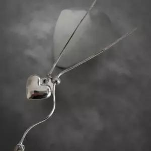 [옷자락]여성 실루엣 하트 조절 가능 스네이크 체인 목걸이