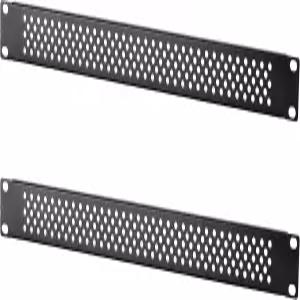 랙 및 캐비닛용 리베코 1U 통풍 빈 패널 전면 커버 19인치 서버 네트워크 마운트 2 PCS 블랙