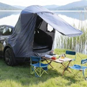 Tesla Model Y 2020-2024 액세서리용 SUMK 테일게이트 캠핑 텐트 UPF50 및 방수 PU 3000mm 420D 옥스포드