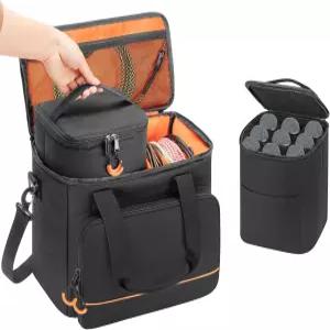 PGmoon 9 슬롯 무선 마이크 케이스 휴대용 시스템용 여행 가방 노래 노래방 파티용 특허 디자인