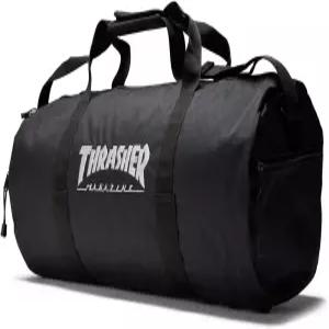 쓰래셔 로고 스케이트 더플 백 - 블랙