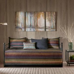 매디슨 파크 데이베드 커버 양면 퀼팅 캐주얼 디자인 올 시즌 침구 세트 베드스커트 매칭 샴스 장식 베개