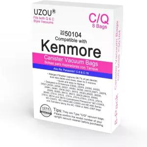 켄모어 50104용 8팩 스타일 C/Q 캐니스터 진공 백 마이크로 필터링 프리미엄 더스트 C Q 5055 50557 50558