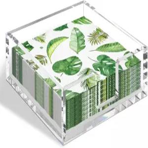 테이블용 하이미에 아크릴 냅킨 홀더 사각 런천 트레이 욕실 주방 바 저녁 식사 파티를 위한 평평한 장식용