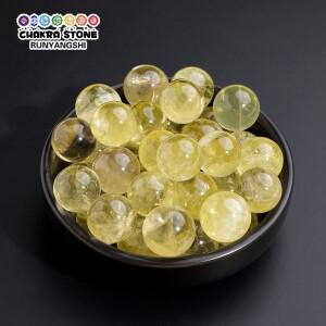 1PC 천연 크리스탈 고 황수정 공 돌 요가 장식품 수집 홈 인테리어 호환 크리스마스 할로윈