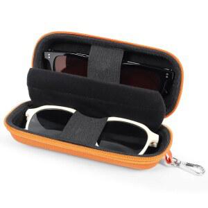 워마코 하드 안경 케이스, 하드쉘 더블 케이스 2개 수납 스크래치 방지 듀얼 선글라스 박스 여성 남성용