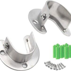 옷장 행거 고정 홀더 욕실 지지대 커튼 플랜지 하드웨어 스테인리스 시트 튜브