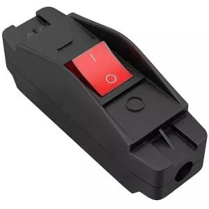 인라인 코드 스위치 고출력 램프 또는 장비용 헤비 듀티 16A AC125V/250V 대형 전류 로커 장치 빨간색 LED