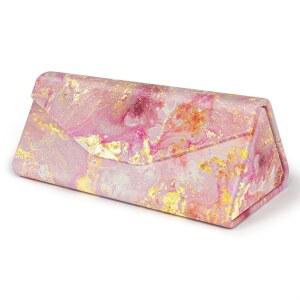 NPOOYI 선글라스 케이스, 접이식 안경 마그네틱 PU 가죽 하드 쉘 홀더 박스, 유니