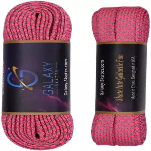 갤럭시 스케이트 반사 롤러 끈 - 더비 부츠 피겨 위한 96인치 빛 핑크 신발