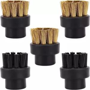 스기조쿠 스팀 클리너 브러시 헤드 부착물 - 걸레 작은 교체 부품 액세서리 황동 3개 나일론 2개