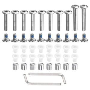 M 미터XITY 롤러 휠 나사 수리 키트 - 스케이트 수리용 렌치가 있는 인라인 액슬 교체 부품 하드웨어 키트(실버)