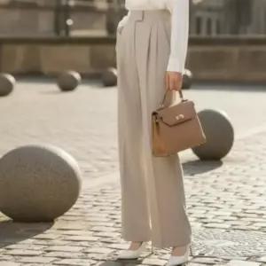 [옷자락]여자 투턱 베이직 스판 오피스 데일리 출근룩 정장 팬츠