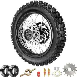 XIKOBY 12인치 뒷바퀴 80/100-12 3.00-12 더트 바이크 타이어 림 어셈블리 110cc SSR 125 KX65 쿨러스터