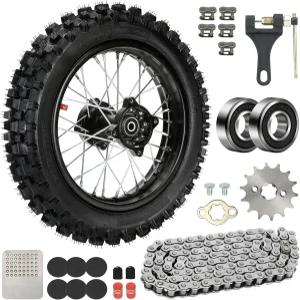 XIKOBY 12인치 휠 및 80/100-12 3.00-12 80x100x12 리어 더트 바이크 타이어 림 125cc SSR CRF110F PW80