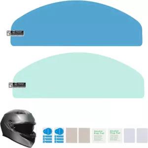 2PCS 오토바이 헬멧 바이저 틴트 안티 포그 필름 삽입으로 선명한 시야 확보 액세서리 레인프루프 스티커