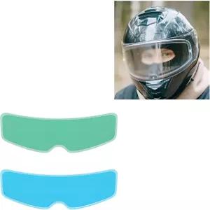 유니버설 모터사이클 헬멧 바이저 김서림 방지 필름 및 방수 - 렌즈용 2PCS 대형 버전 울트라 HD 쉴드
