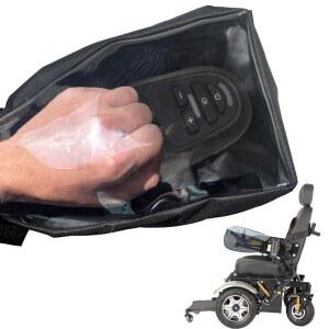 전동 휠체어 조이스틱 보호 커버, 노인 장애인 팔걸이 방수 및 내구성 옥스포드 천, 조절 가능한 스트랩이 있는 범용 전기 제어 패널