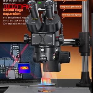 치엔리 6558 고릴라 삼안 현미경, 6.5배-58배 줌, 열화상 기능이 있는 산업용 전자 (휴대폰 수리용)