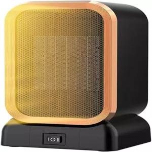 실내용 공간 히터 1000와트 고출력 및 2단속 사무실 책상용 전기 소형 히터(블랙)