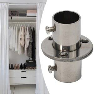 엔드 지지대 스틸 옷장 실용적인 로드 소켓 사용 PC 레일 플랜지 스테인레스 브래킷