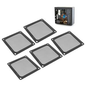 5Pcs 80x80mm PC 컴퓨터 케이스 쿨러 팬 먼지 필터 마그네틱 프레임 방진 메쉬 블랙
