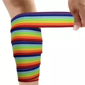 여성 및 남성용 밴맨 탄력 하체 종아리 압박 지지 붕대 슬리브 랩 축구 러너용 신 스플린트 가드 농구 배구