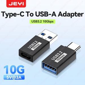 JEYI 5개입 USB-A to Type-C 연장 어댑터 3.2 10Gbps OTG 컨버터 노트북 PC 커넥터 S23 IWatch용