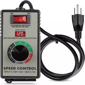 라우터 드릴 팬 연마기용 AC 모터 속도 컨트롤러 100V-120V 15A 가변 조절기 - 과부하 보호 및 LED