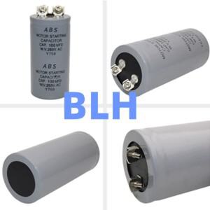 CD60 ABS 모터 시동 커패시터 250V 75UF 100UF 나사 터미널 MFD