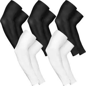 AURUZA 5쌍 남성용 팔 소매 여성용 컴프레션 쿨링 슬리브 커버 자외선 차단 기능