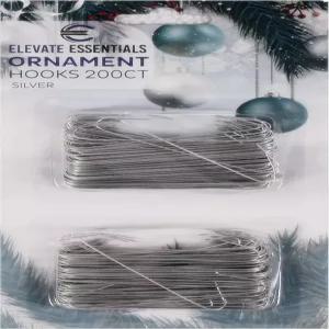 엘리베이트 에센셜 실버 크리스마스 장식 후크 - 걸이 대형 2.5인치 200ct